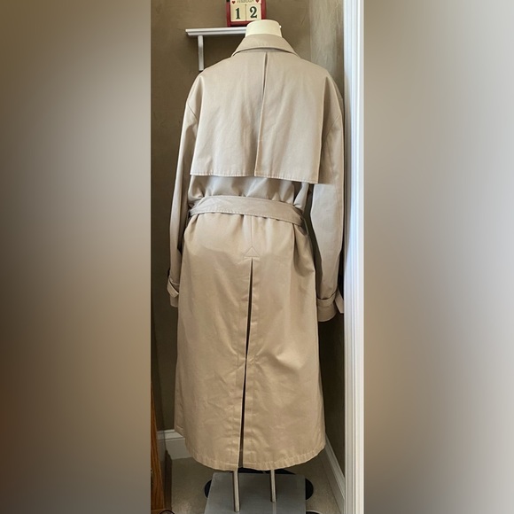 Bradley Jons Insulated Double Breasted Belted Trench Coat Men 42R Wool Lined Tan - Picture 2 of 16